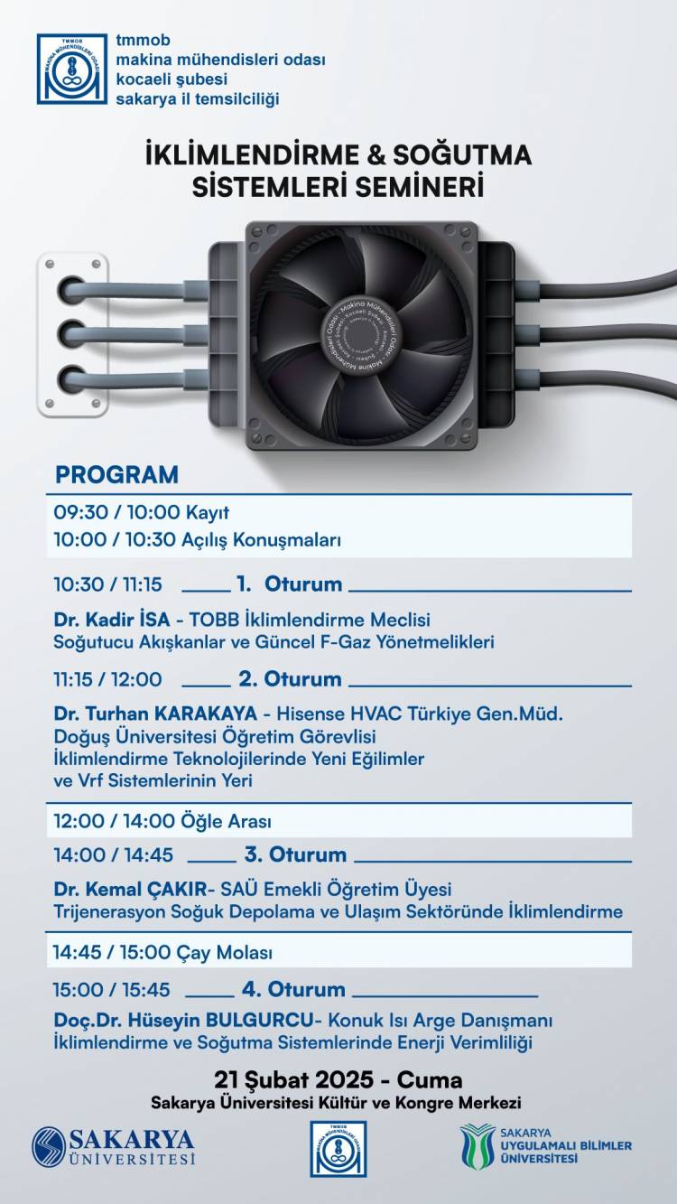 İklimlendirme ve Soğutma Sistemleri Semineri Hk.