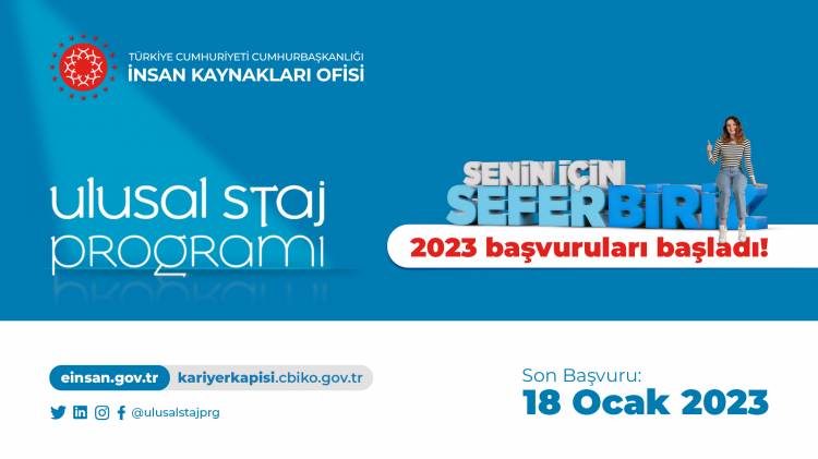 Ulusal Staj Programı 2023 başvuruları