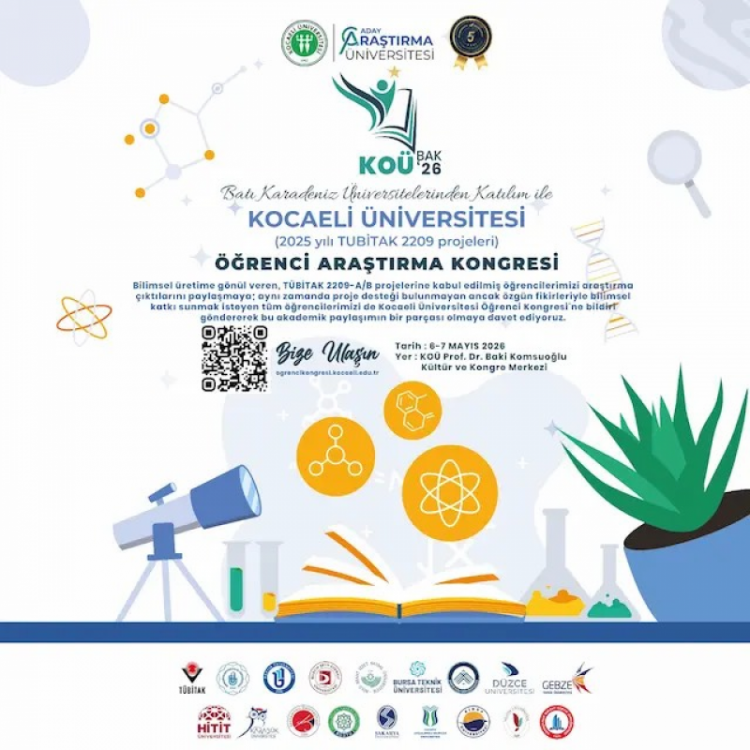 KOCAELİ ÜNİVERSİTESİ ÖĞRENCİ ARAŞTIRMA KONGRESİNE KATILIM DUYURUSU
